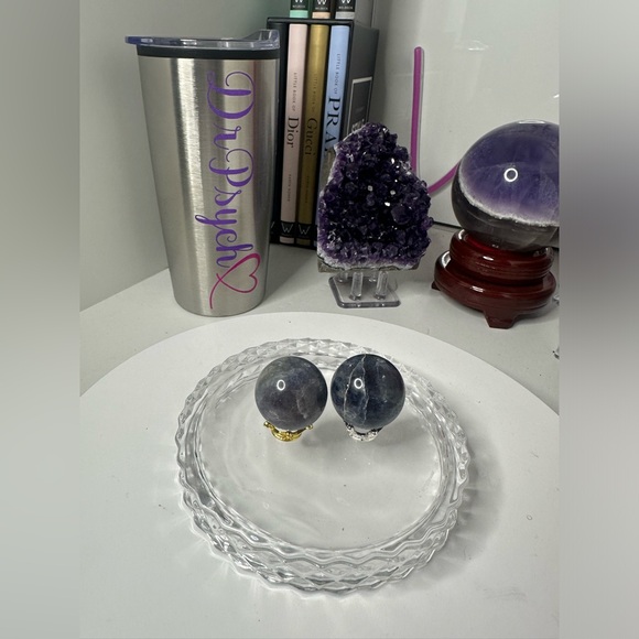Iolite Mini Spheres with crowns - Set of 2/$30 - Picture 9 of 10